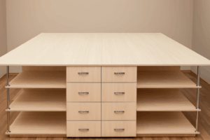 alt= custom sewing table by ProCabinetMaker